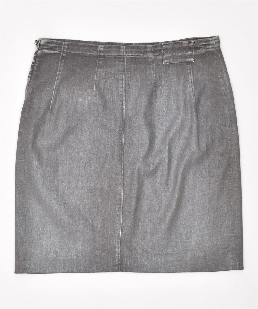 MAX & CO. Womens Denim Skirt IT 46 Large W31 Grey Cotton | Vintage | Thrift | Second-Hand | Used Clothing | Messina Hembry 