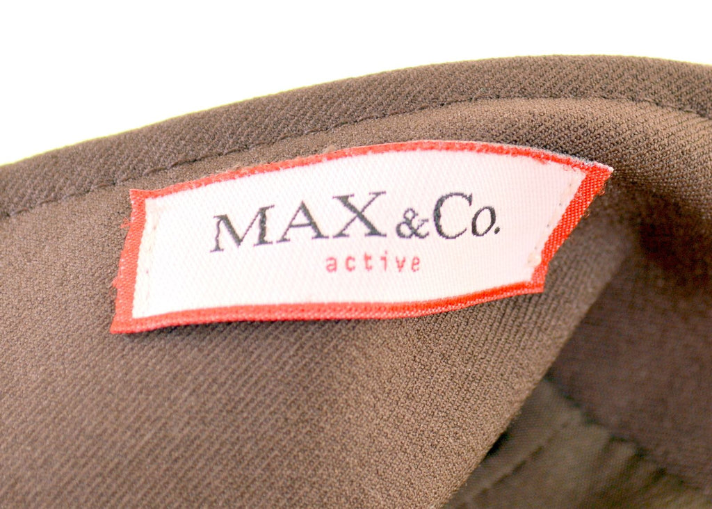 MAX&CO Womens Straight Skirt UK 10 Small W30 Brown Acetate Loose Fit - Second Hand & Vintage Designer Clothing - Messina Hembry