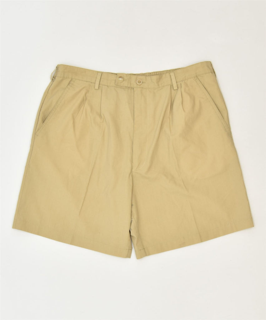 VINTAGE Mens Pegged Chino Shorts EU 54 2XL W38 Beige Polyester Classic | Vintage | Thrift | Second-Hand | Used Clothing | Messina Hembry 