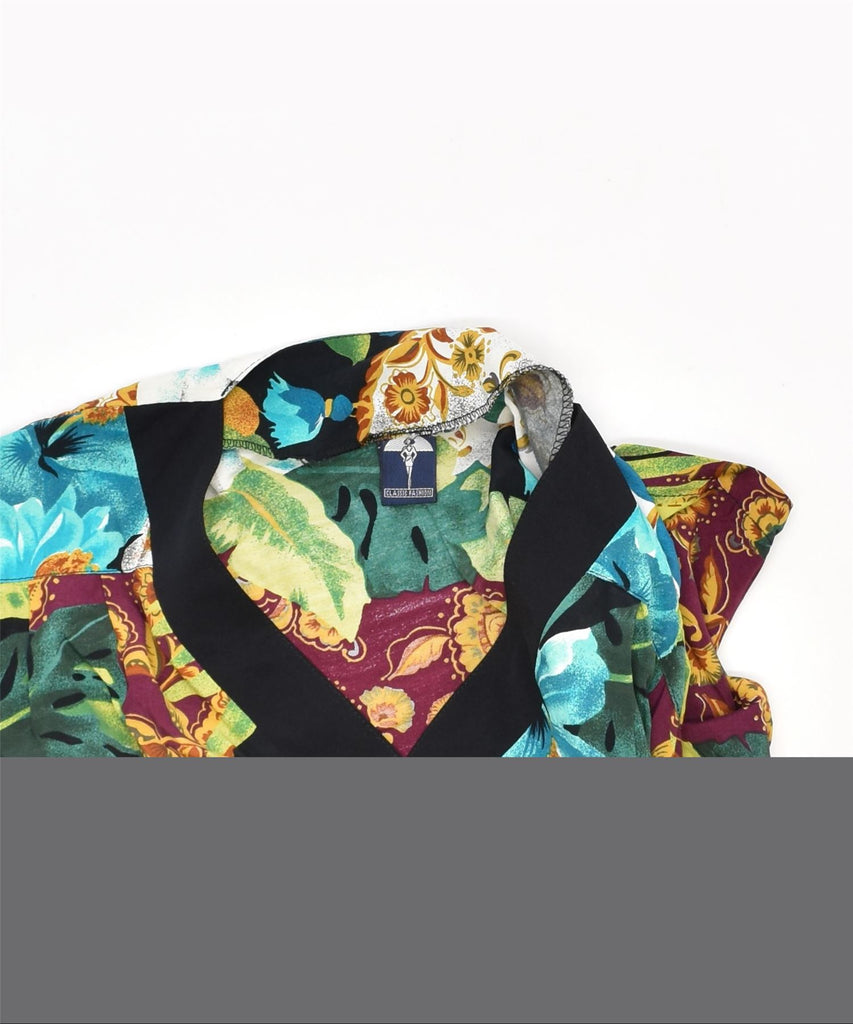 CLASSIC FASHION Womens Short Sleeve Shirt Blouse UK 18 XL Multicoloured | Vintage | Thrift | Second-Hand | Used Clothing | Messina Hembry 