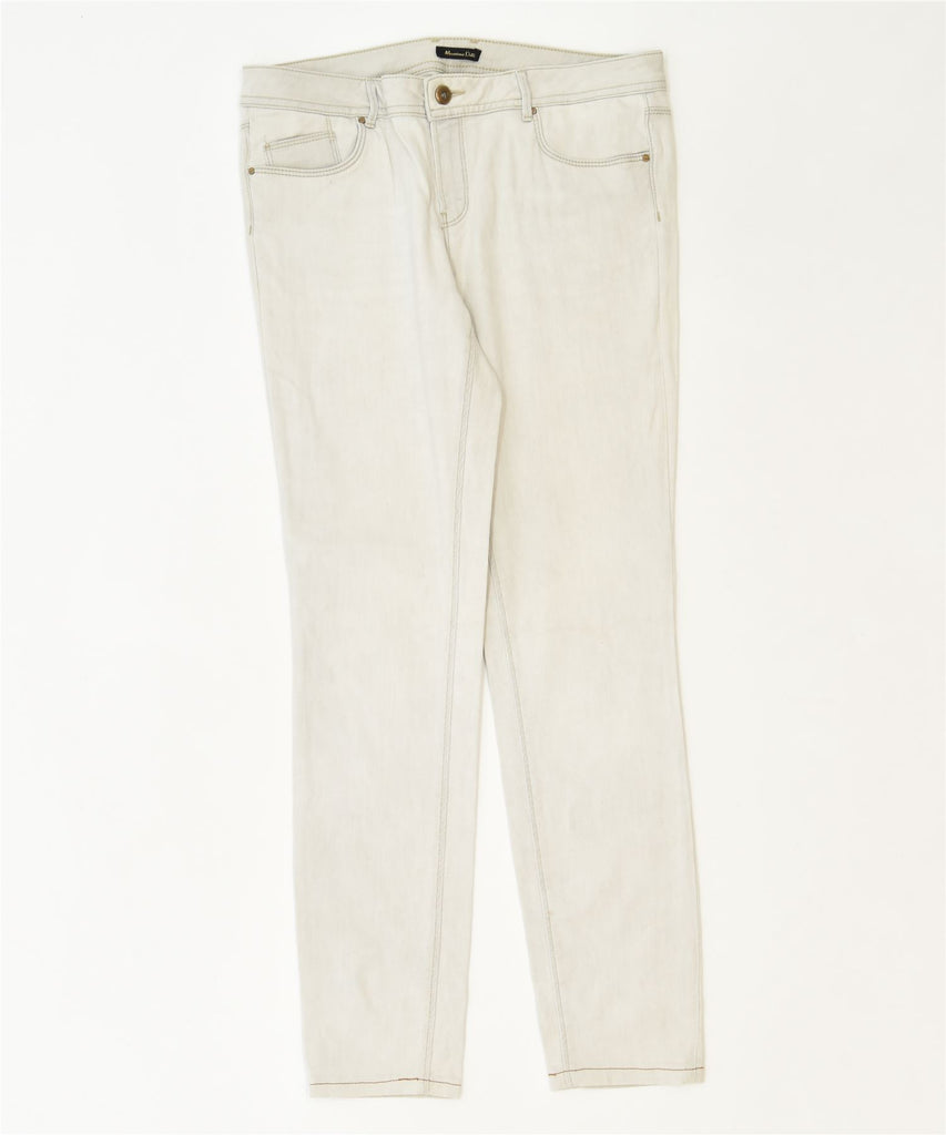 MASSIMO DUTTI Womens Skinny Jeans US 10 Large W34 L30 Off White Classic | Vintage | Thrift | Second-Hand | Used Clothing | Messina Hembry 