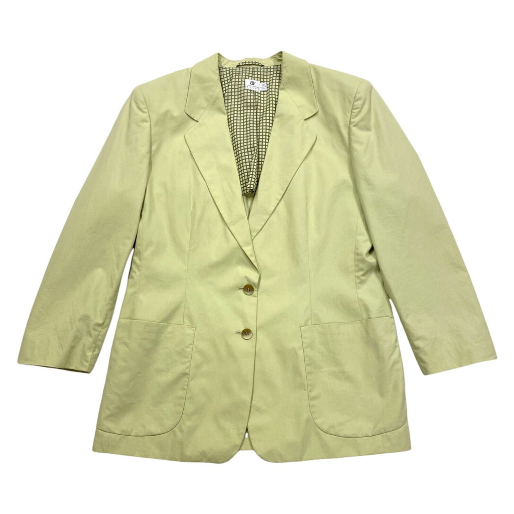 Belfe & Belfe Women's Cotton Blazer Jacket | Vintage High End Designer Green VTG | Vintage Messina Hembry | Thrift | Second-Hand Messina Hembry | Used Clothing | Messina Hembry 