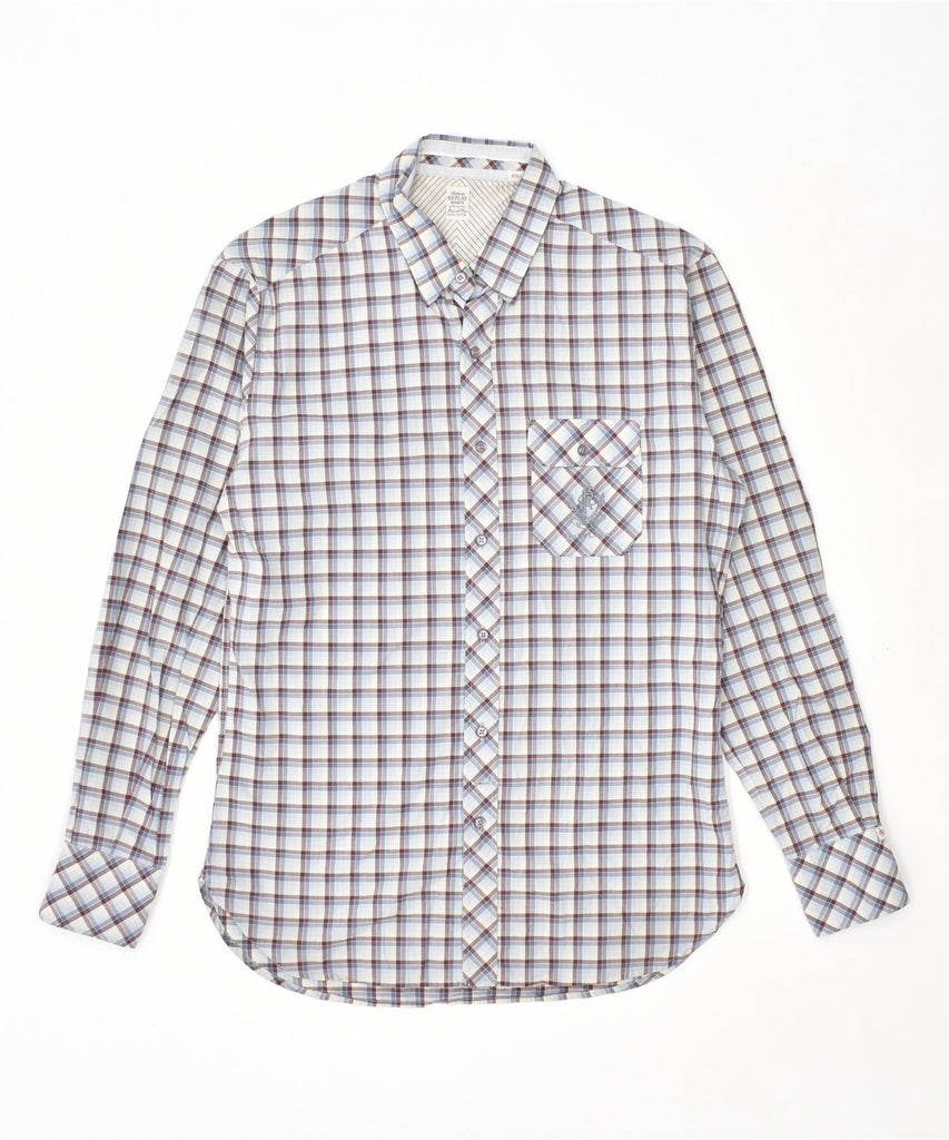 REPLAY Mens Shirt Small Blue Check Cotton | Vintage | Thrift | Second-Hand | Used Clothing | Messina Hembry 