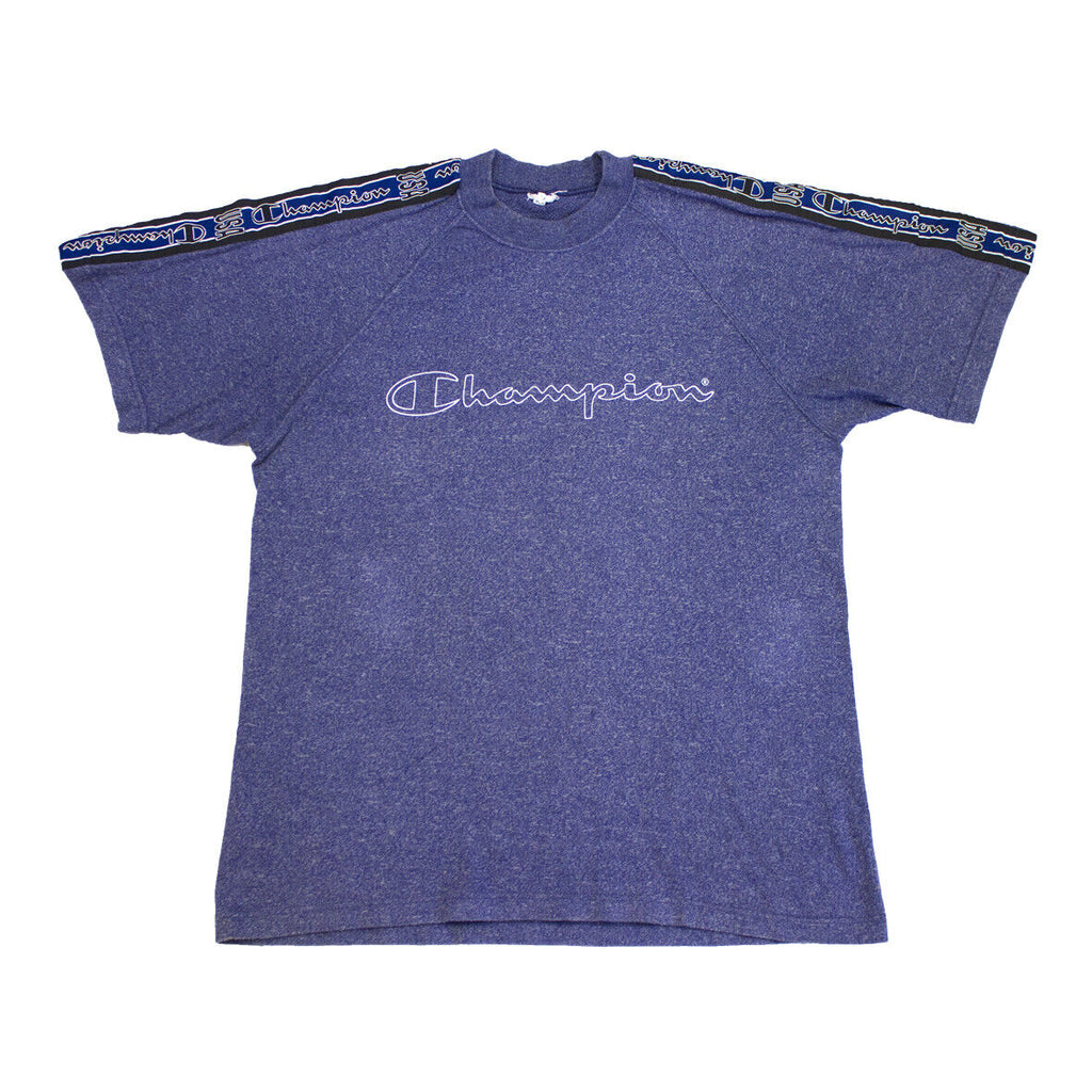 Champion Logo Tshirt | Vintage 90s Sportswear Retro Street Wear Blue | Vintage Messina Hembry | Thrift | Second-Hand Messina Hembry | Used Clothing | Messina Hembry 