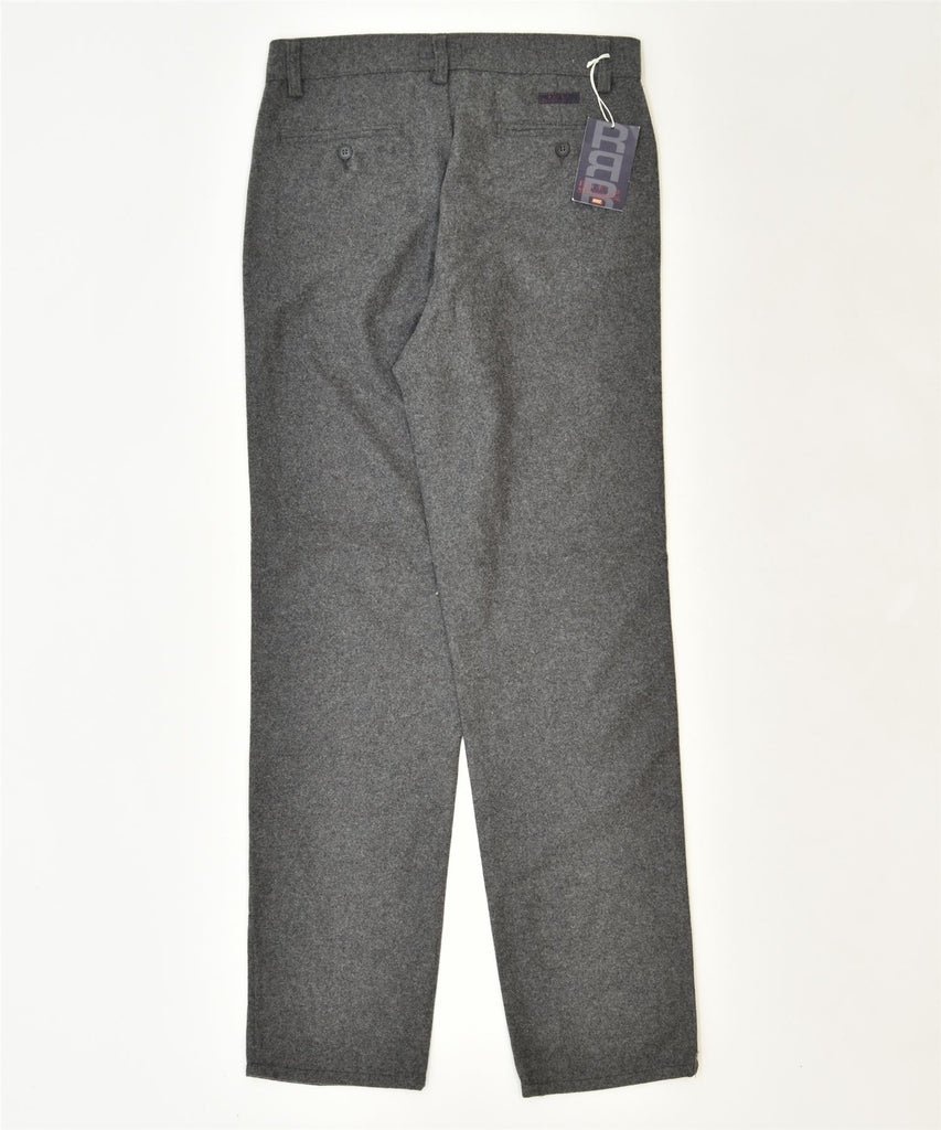 RIFLE Womens Straight Casual Trousers W30 L34 Grey Wool | Vintage | Thrift | Second-Hand | Used Clothing | Messina Hembry 