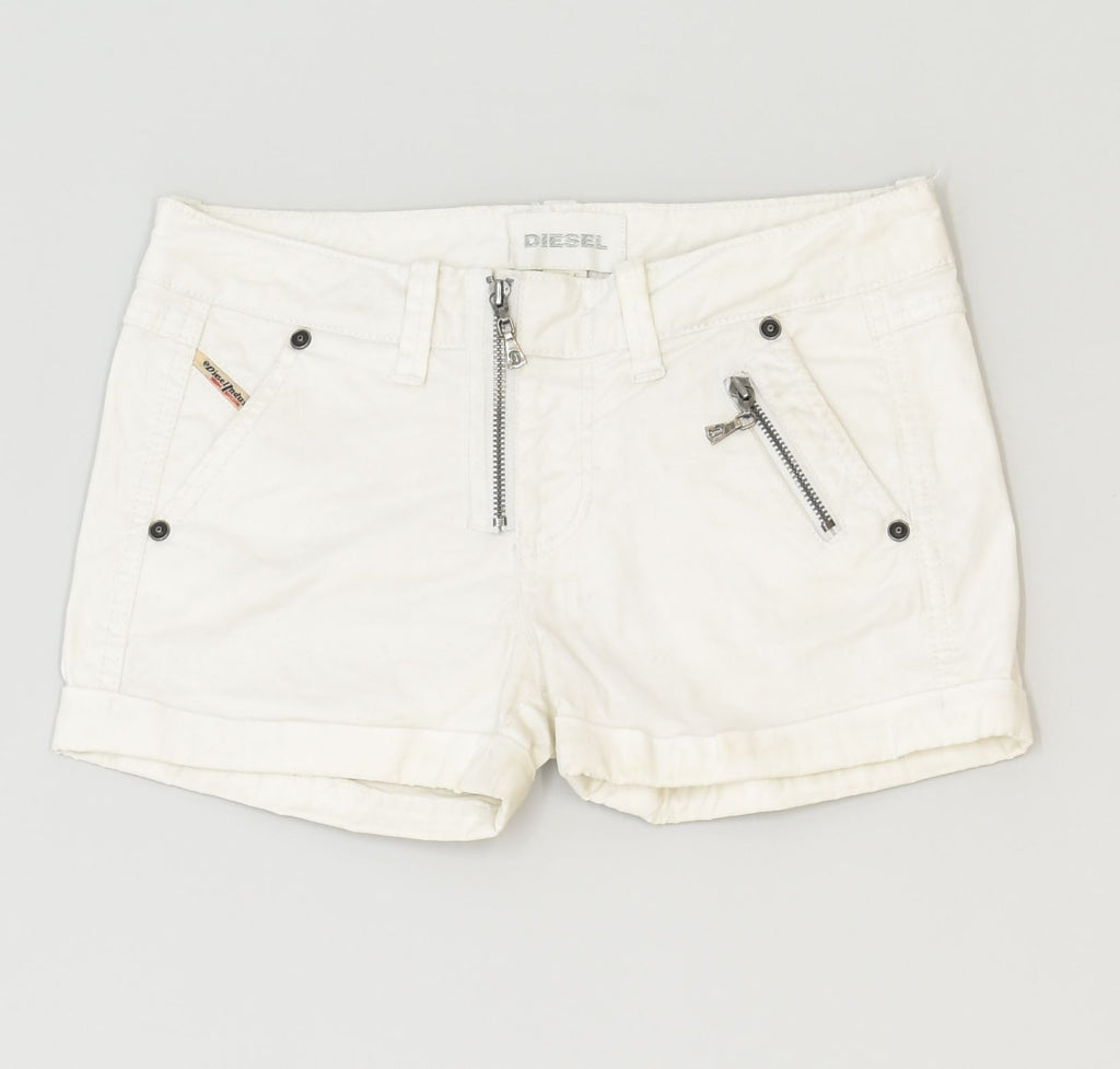 DIESEL Girls Hot Pants 5-6 Years W24 White Cotton Classic | Vintage | Thrift | Second-Hand | Used Clothing | Messina Hembry 