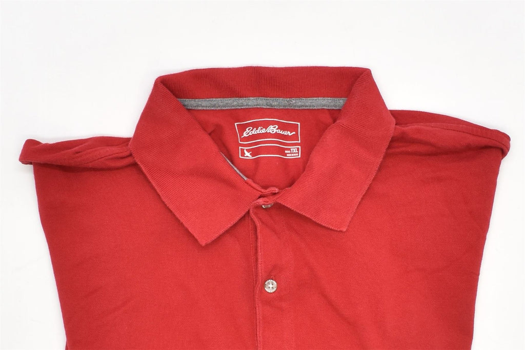 EDDIE BAUER Mens Polo Shirt XL Red Cotton | Vintage | Thrift | Second-Hand | Used Clothing | Messina Hembry 