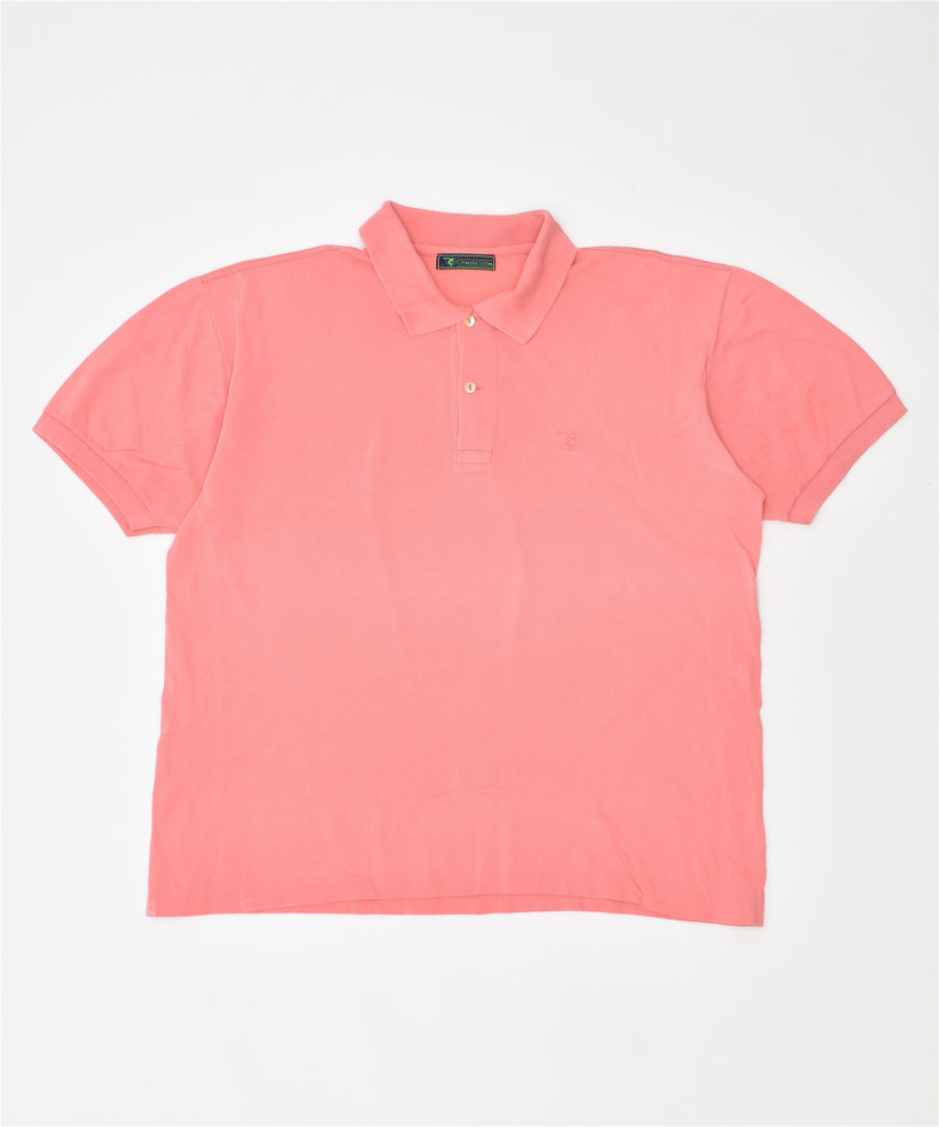 GYMNASIUM Mens Polo Shirt XL Pink Cotton Vintage | Vintage | Thrift | Second-Hand | Used Clothing | Messina Hembry 