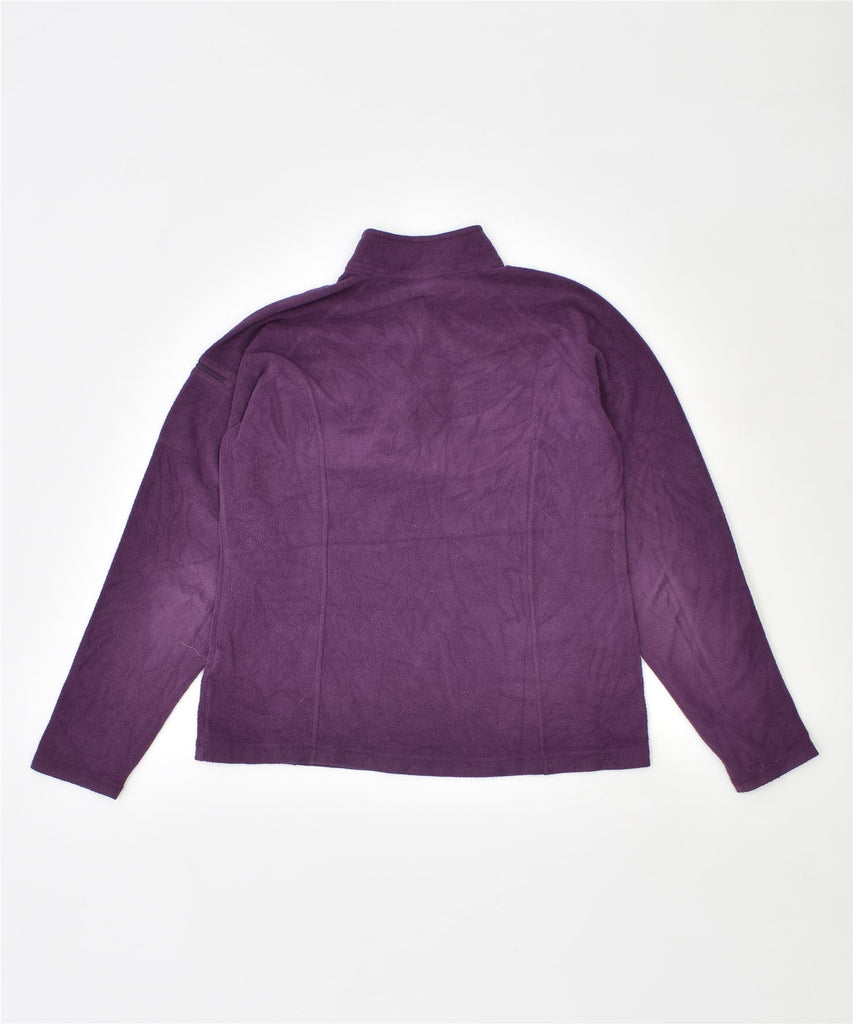 L.L.BEAN Womens Zip Neck Fleece Jumper UK 10 Small Purple Polyester | Vintage | Thrift | Second-Hand | Used Clothing | Messina Hembry 