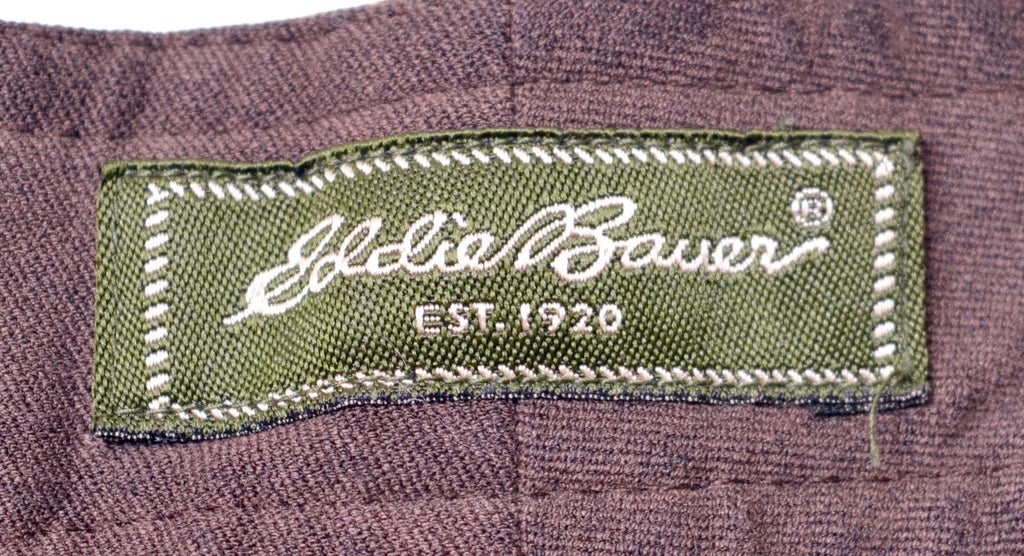 EDDIE BAUER Womens Casual Trousers US 8 Medium W30 L28 Brown Straight - Second Hand & Vintage Designer Clothing - Messina Hembry