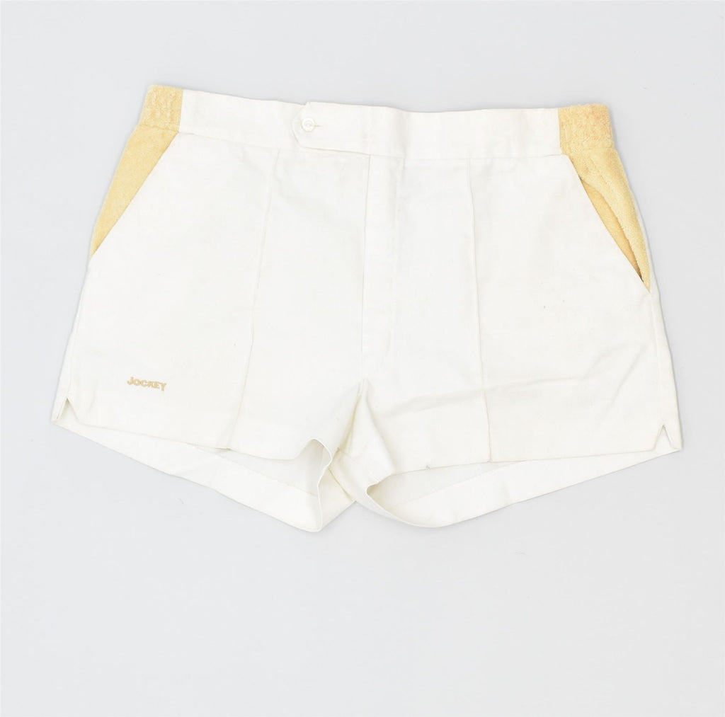 JOCKEY Womens Tenis Slim Sport Shorts XL W35 Off White Vintage | Vintage | Thrift | Second-Hand | Used Clothing | Messina Hembry 