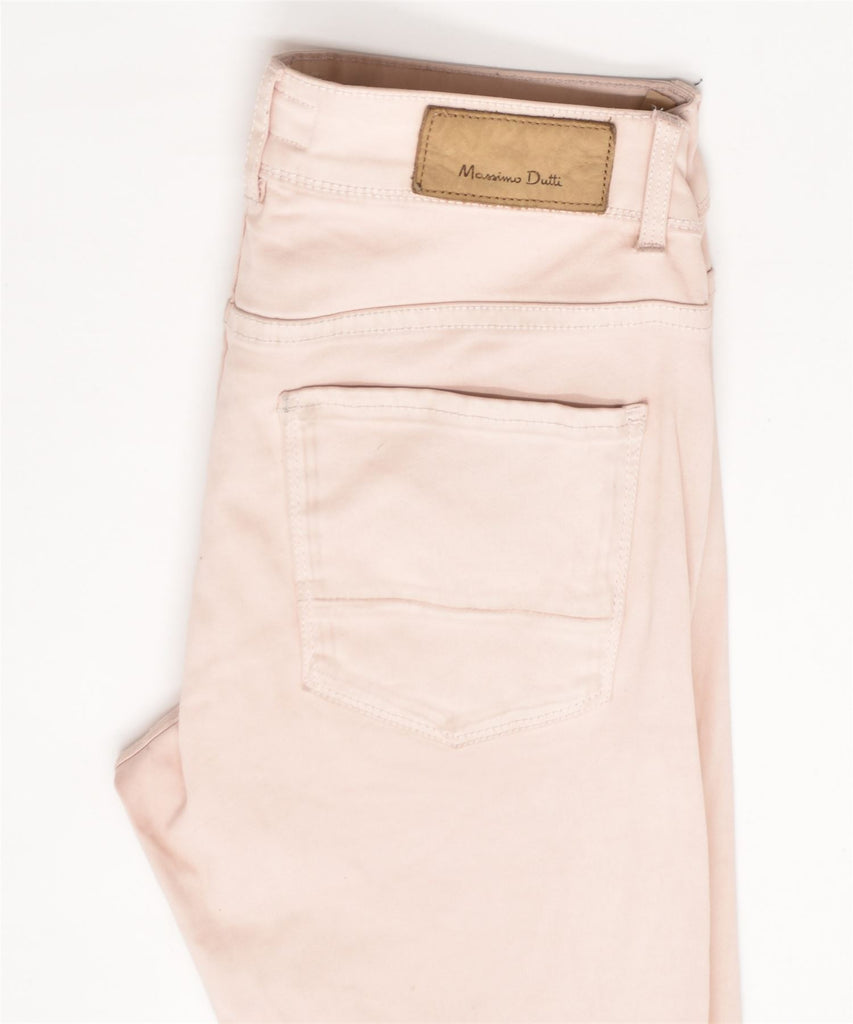 MASSIMO DUTTI Womens Skinny Casual Trousers W26 L28 Pink Cotton | Vintage | Thrift | Second-Hand | Used Clothing | Messina Hembry 