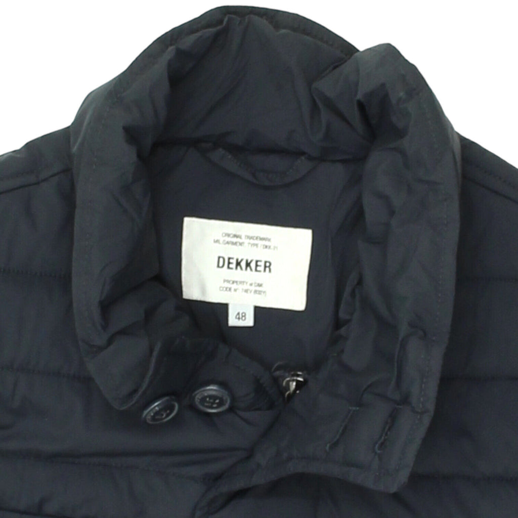 Dekker Womens Navy Blue Quilted Puffer Jacket | Vintage High End Designer VTG | Vintage Messina Hembry | Thrift | Second-Hand Messina Hembry | Used Clothing | Messina Hembry 