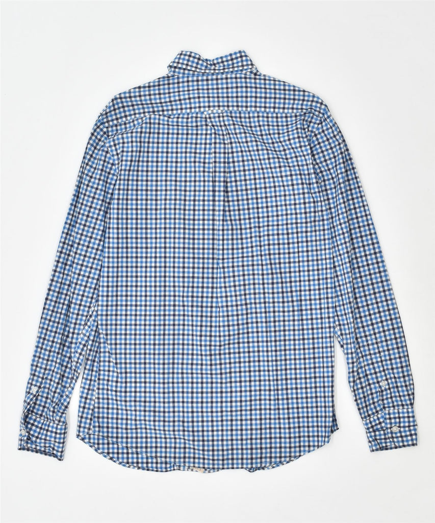 MASSIMO DUTTI Mens Shirt Small Blue Check Cotton | Vintage | Thrift | Second-Hand | Used Clothing | Messina Hembry 