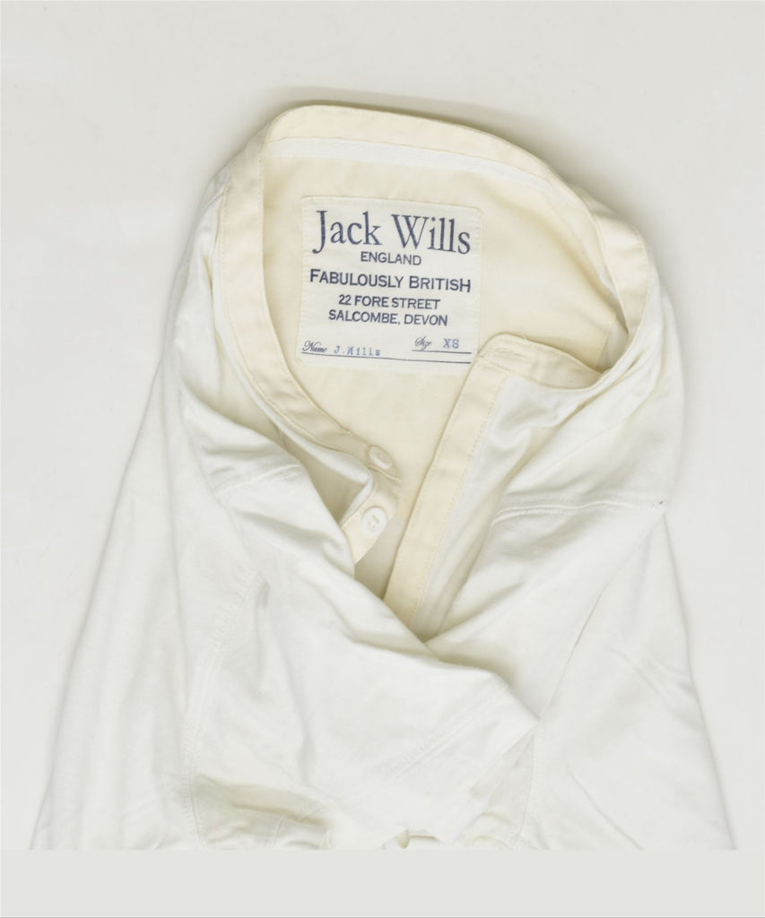 JACK WILLS Mens T-Shirt Top XS White Cotton | Vintage | Thrift | Second-Hand | Used Clothing | Messina Hembry 