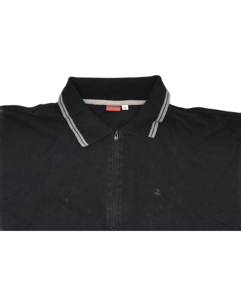 INVICTA Mens Polo Shirt 2XL Black Cotton | Vintage | Thrift | Second-Hand | Used Clothing | Messina Hembry 