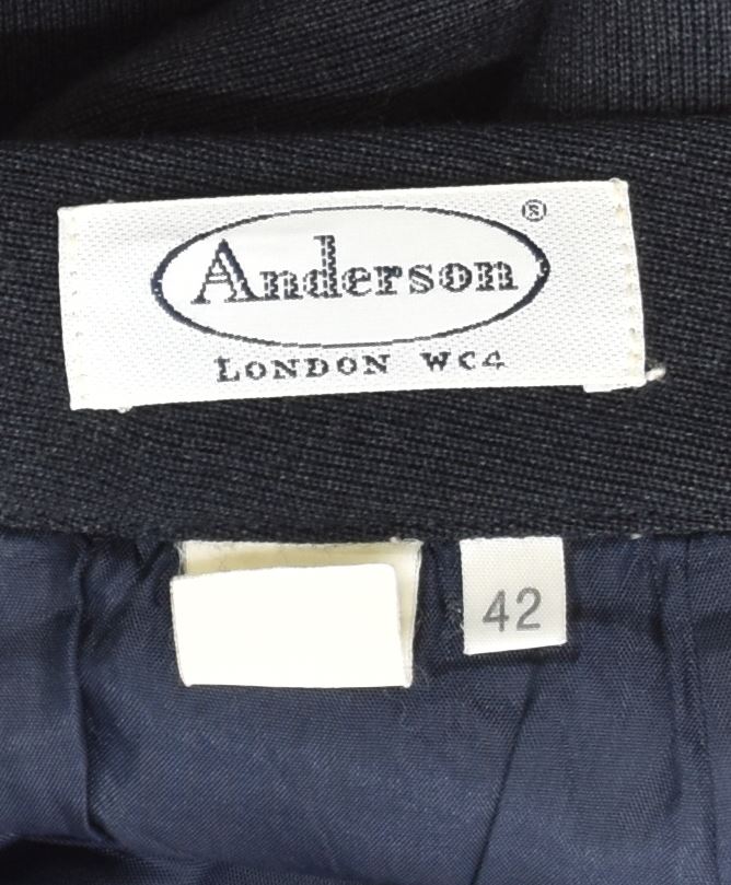 ANDERSON Womens Pencil Skirt IT 42 Medium W28 Navy Blue Wool Vintage | Vintage | Thrift | Second-Hand | Used Clothing | Messina Hembry 