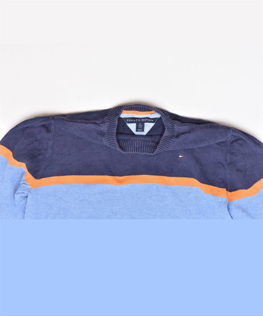 TOMMY HILFIGER Boys Crew Neck Jumper Sweater 15-16 Years XL Blue Cotton | Vintage | Thrift | Second-Hand | Used Clothing | Messina Hembry 