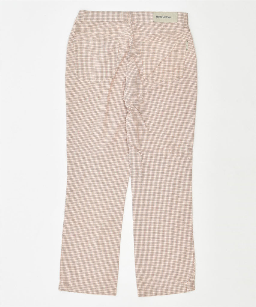 HENRY COTTONS Womens Straight Casual Trousers W29 L27 Off White Check | Vintage | Thrift | Second-Hand | Used Clothing | Messina Hembry 