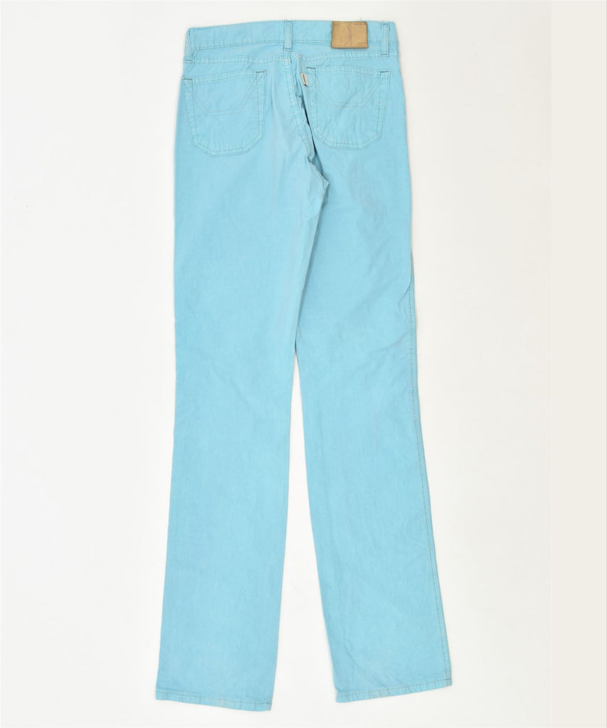 JECKERSON Womens Straight Casual Trousers W27 L34 Turquoise Cotton Classic | Vintage | Thrift | Second-Hand | Used Clothing | Messina Hembry 