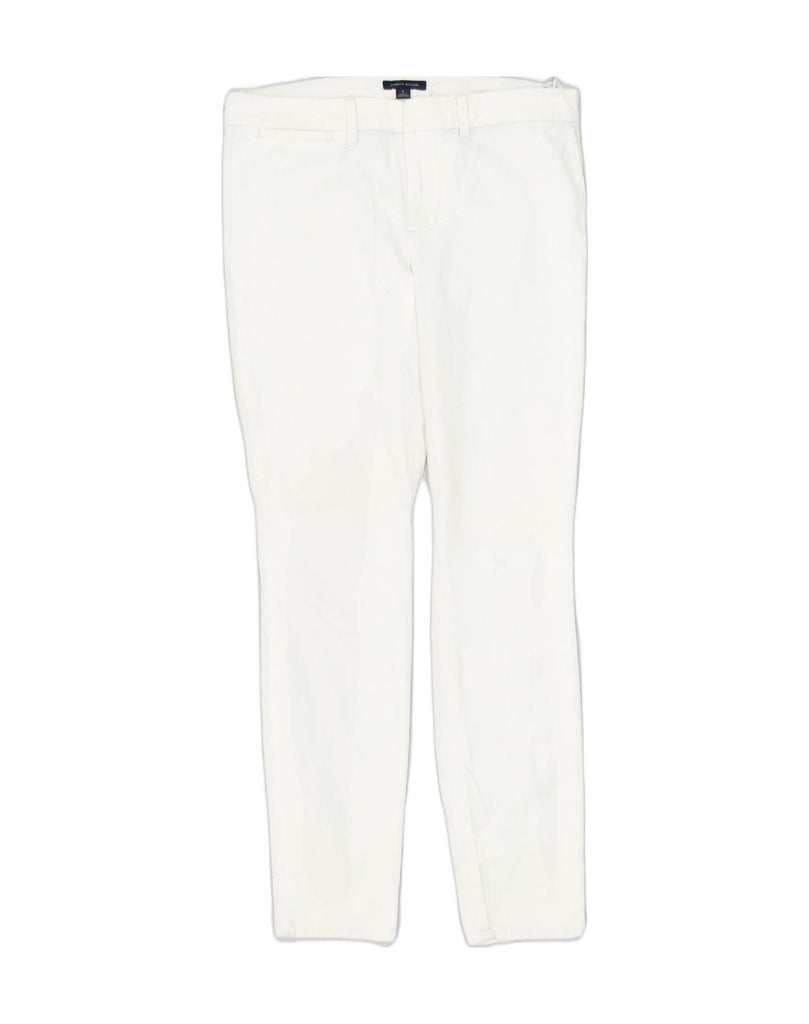 TOMMY HILFIGER Womens Slim Casual Trousers W34 L31 White | Vintage | Thrift | Second-Hand | Used Clothing | Messina Hembry 