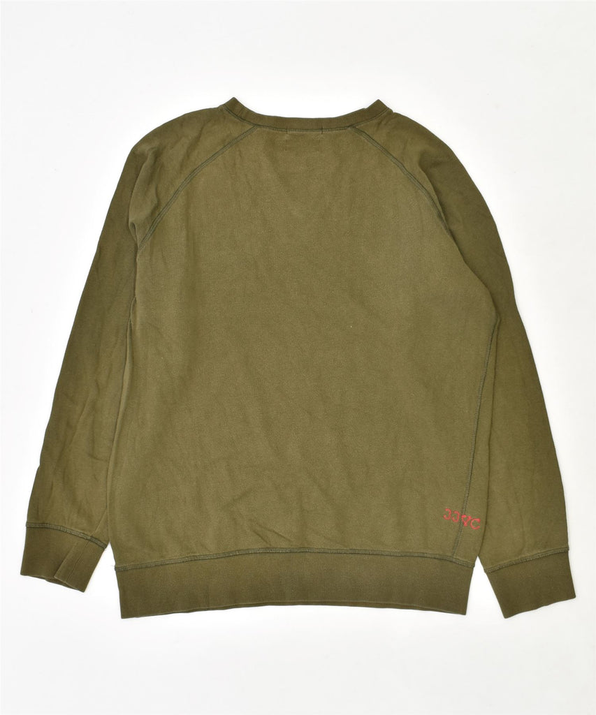 JACK & JONES Mens Sweatshirt Jumper Small Khaki Cotton | Vintage | Thrift | Second-Hand | Used Clothing | Messina Hembry 