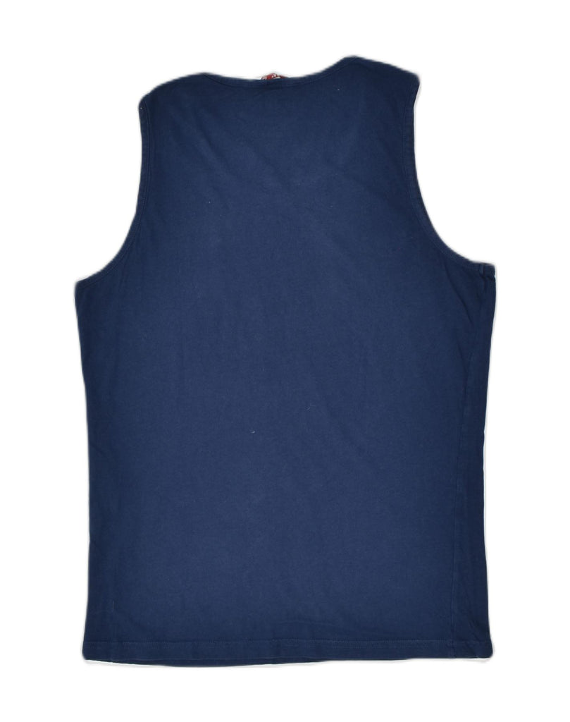 CARRERA Mens Authentic Vest Top Medium Navy Blue Cotton | Vintage | Thrift | Second-Hand | Used Clothing | Messina Hembry 