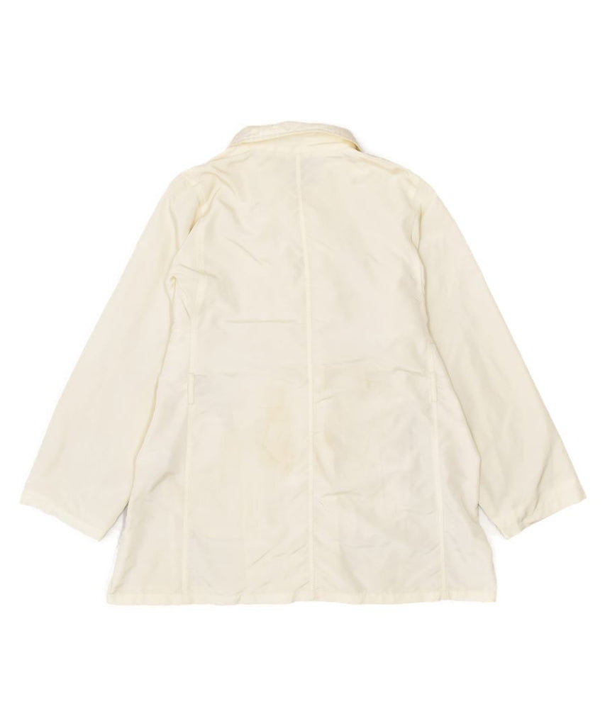 MARELLA Womens Double Breasted Raincoat UK 12 Medium Off White Acetate | Vintage | Thrift | Second-Hand | Used Clothing | Messina Hembry 