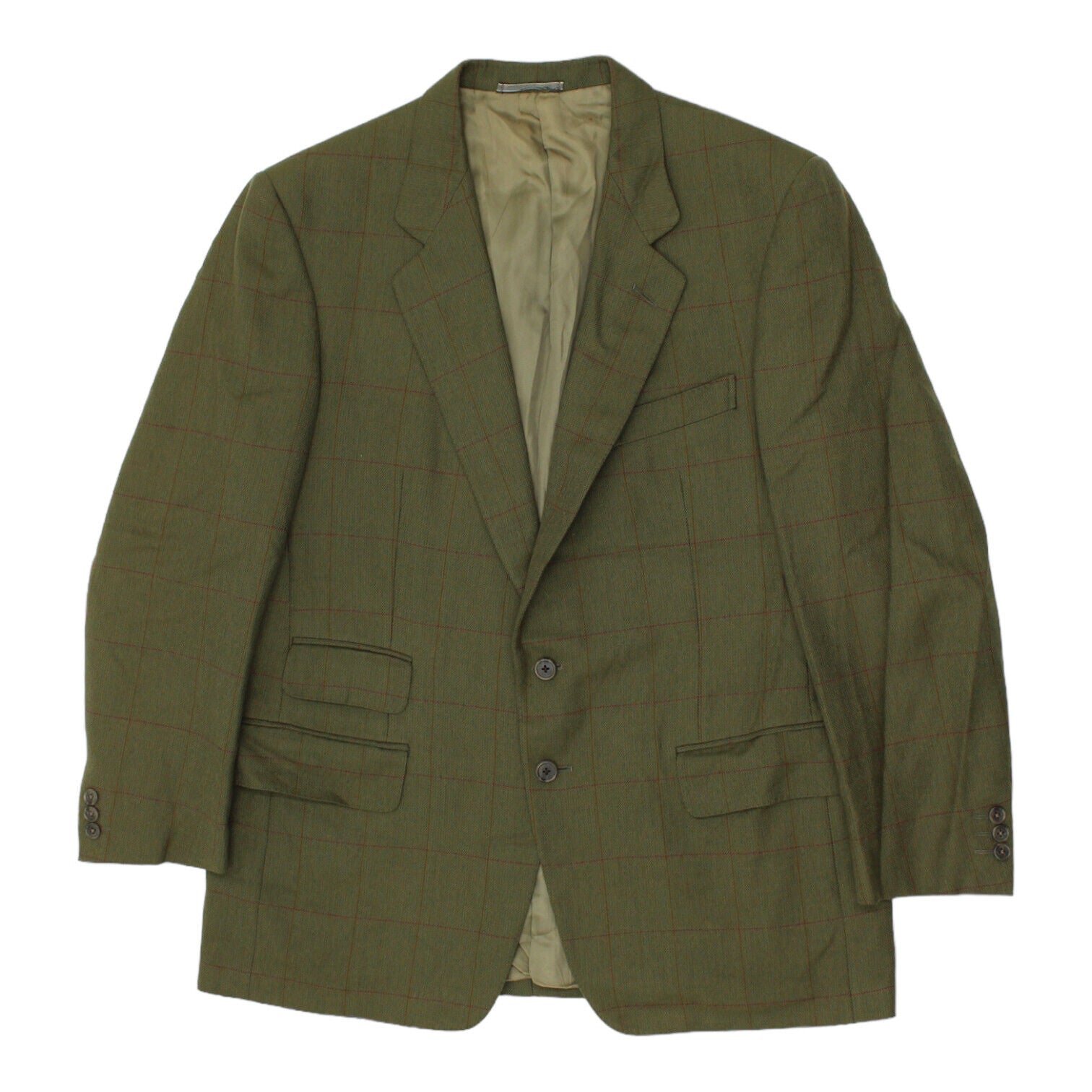 Aquascutum Green Cashmere Wool Blazer Jacket Vintage High End