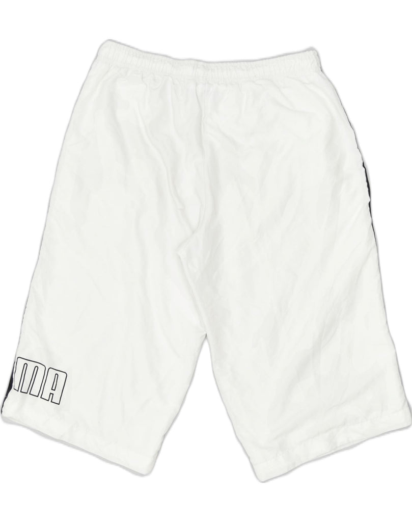 PUMA Mens Sport Shorts Medium White | Vintage | Thrift | Second-Hand | Used Clothing | Messina Hembry 