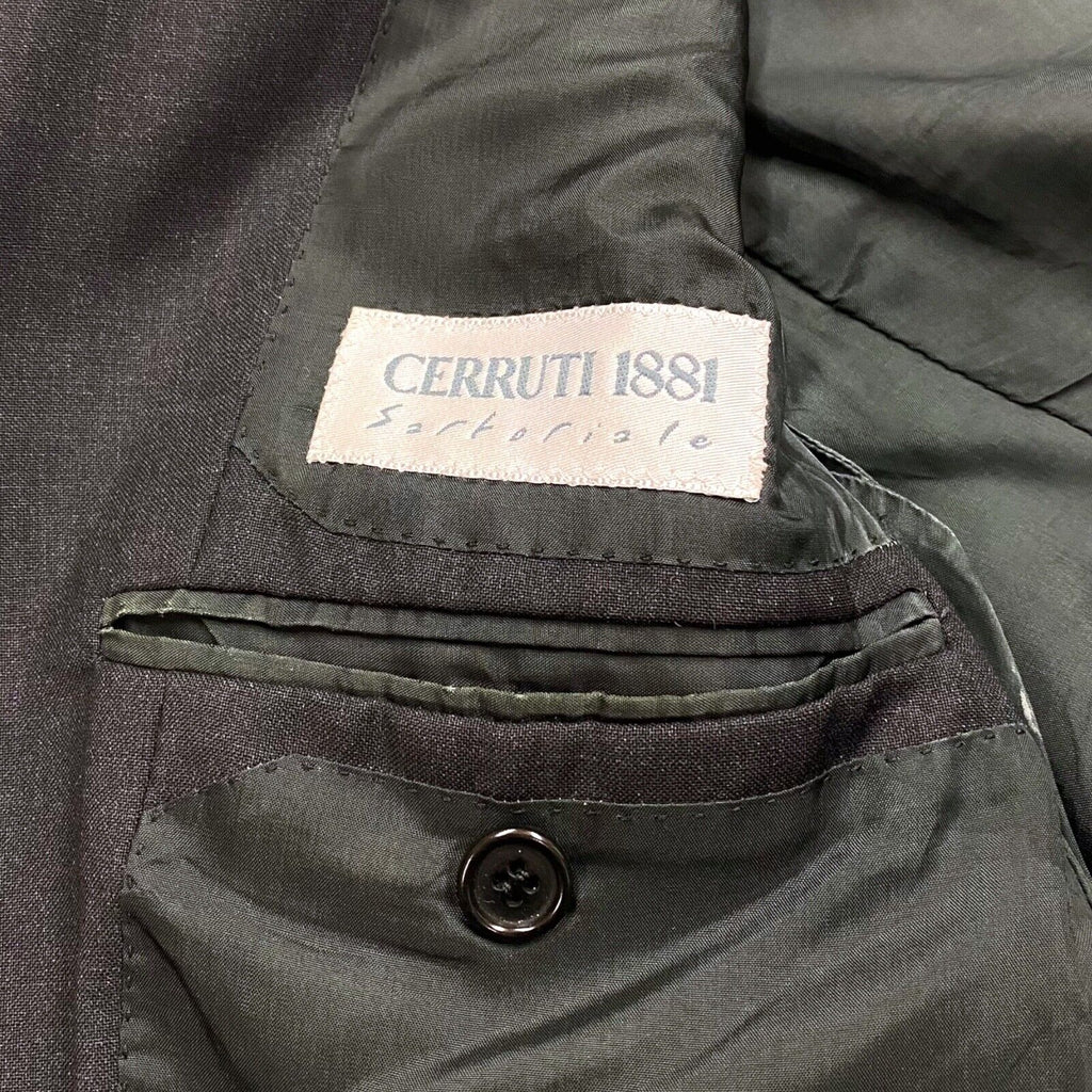 Cerruti 1881 3 Button Blazer Jacket | Vintage High End Designer Dark Grey Suit | Vintage Messina Hembry | Thrift | Second-Hand Messina Hembry | Used Clothing | Messina Hembry 