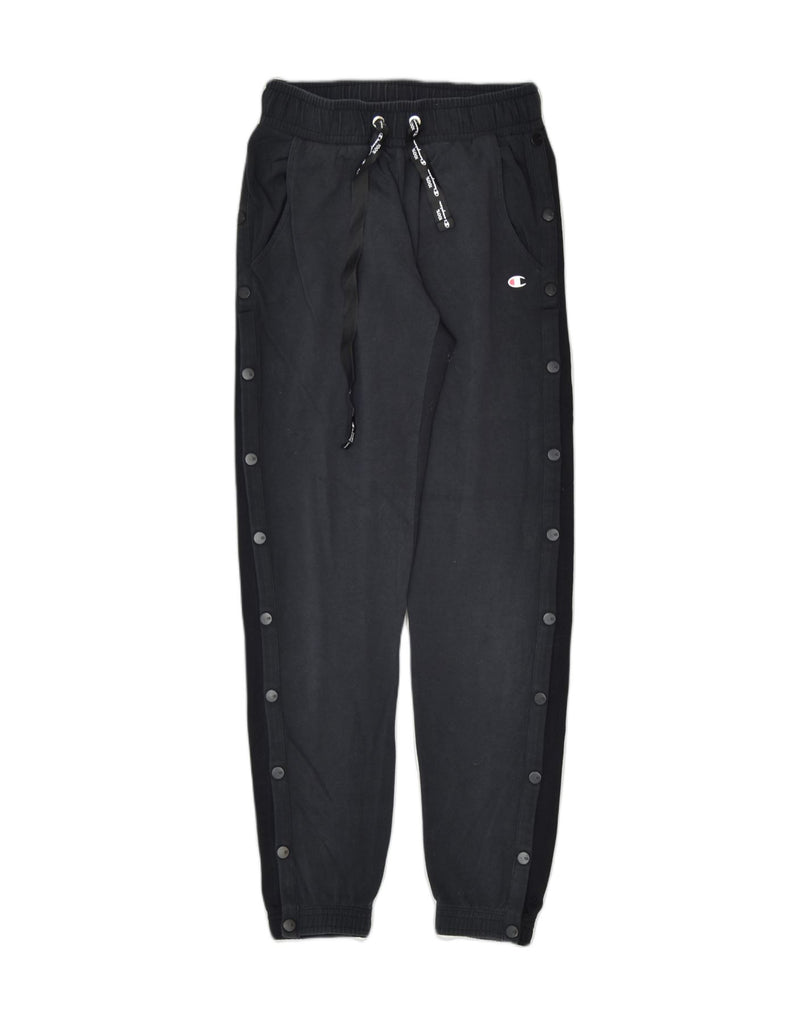 CHAMPION Womens Tracksuit Trousers Joggers UK6 XS Black Cotton | Vintage | Thrift | Second-Hand | Used Clothing | Messina Hembry 