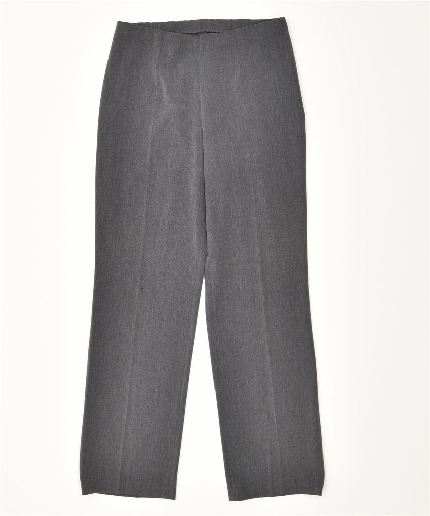 VINTAGE Womens Straight Trousers IT 46 Large W30 L29 Grey Polyester | Vintage | Thrift | Second-Hand | Used Clothing | Messina Hembry 