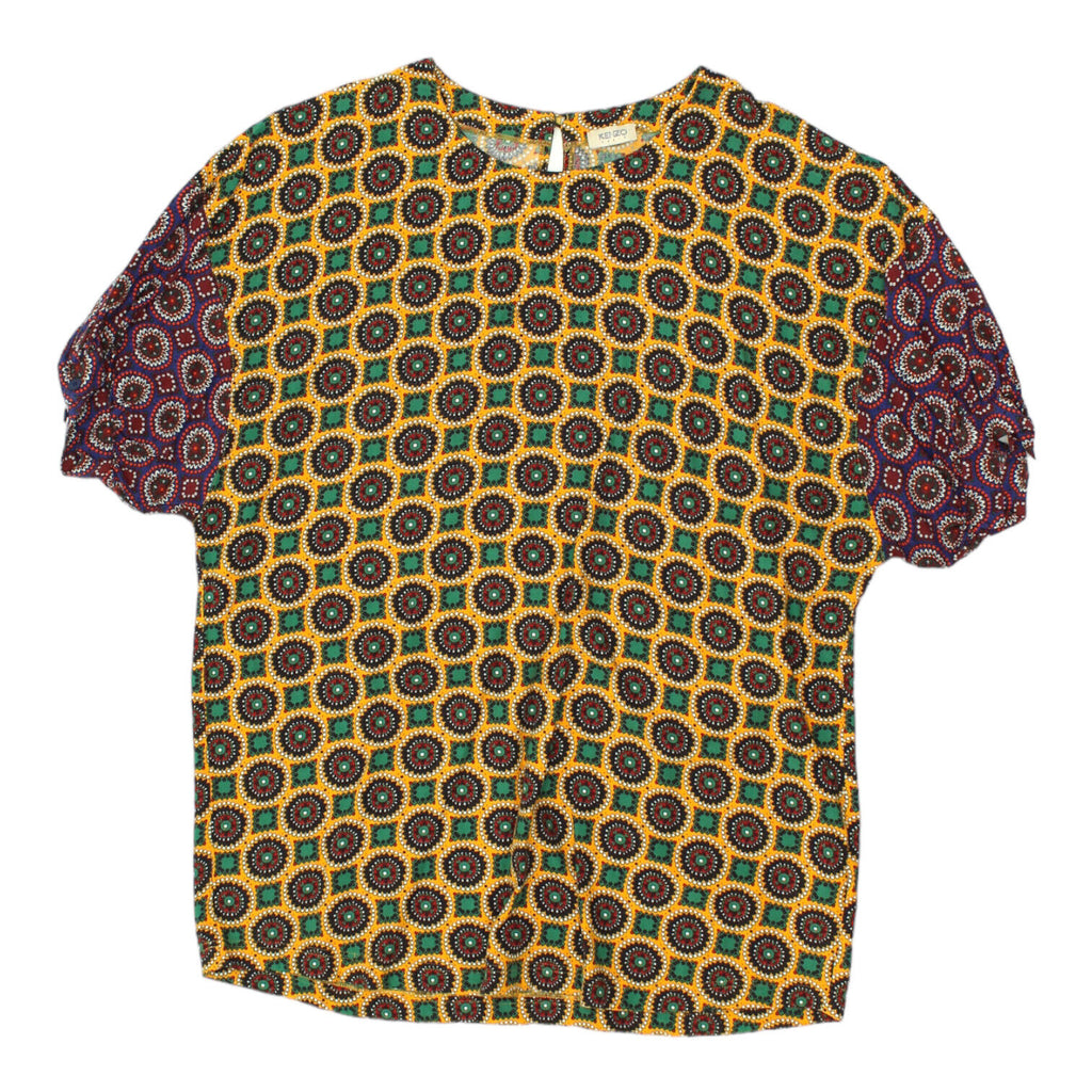 Kenzo Paris Womens Colourful Short Sleeve Top | Vintage High End Designer VTG | Vintage Messina Hembry | Thrift | Second-Hand Messina Hembry | Used Clothing | Messina Hembry 