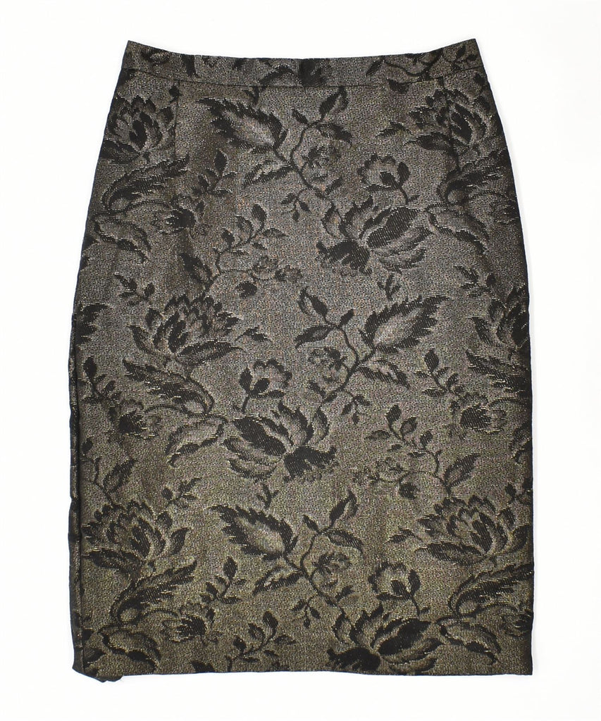 VINTAGE Womens Pencil Skirt W26 Small Black Floral | Vintage | Thrift | Second-Hand | Used Clothing | Messina Hembry 