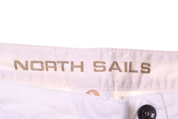 NORTH SAILS Womens Capri Trousers W30 L23 White Cotton - Second Hand & Vintage Designer Clothing - Messina Hembry