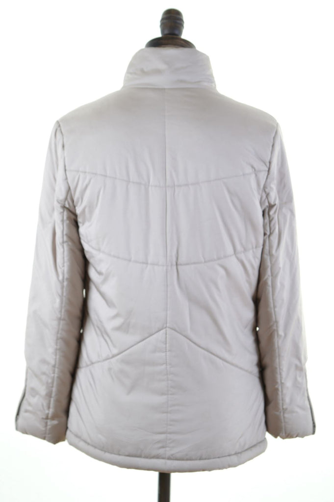 FILA Womens Padded Jacket UK Size 10 Small Beige Polyester Vintage - Second Hand & Vintage Designer Clothing - Messina Hembry