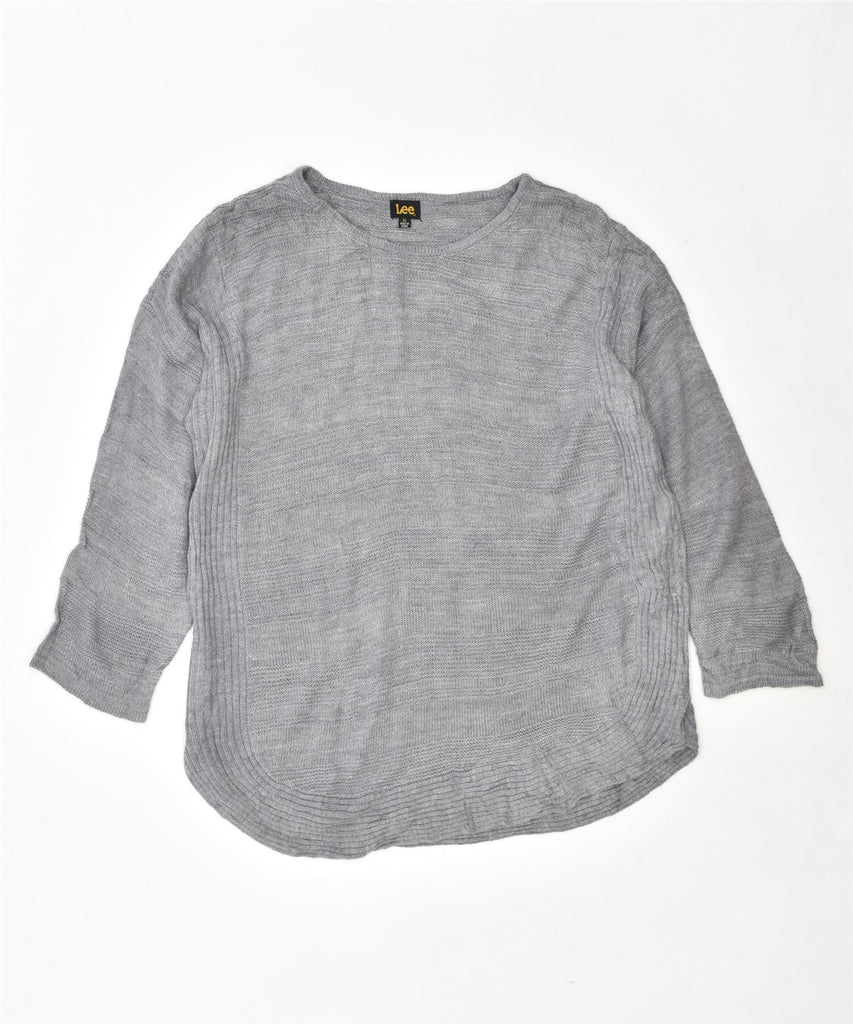 LEE Womens Crew Neck Jumper Sweater UK 18 XL Grey Acrylic | Vintage | Thrift | Second-Hand | Used Clothing | Messina Hembry 