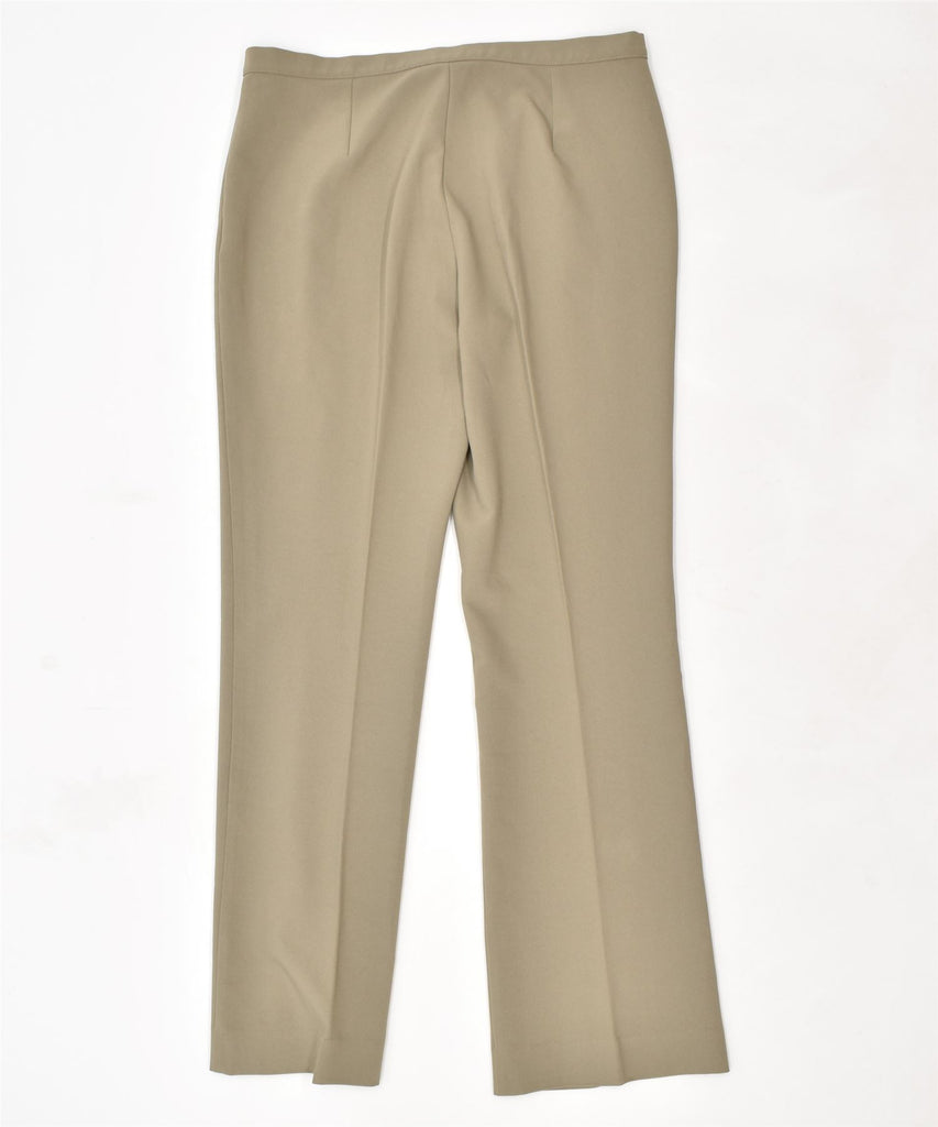 LINEA EMME Womens Flare Casual Trousers UK 12 Medium W32 L31 Beige | Vintage | Thrift | Second-Hand | Used Clothing | Messina Hembry 