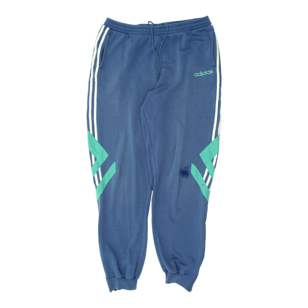 Adidas Mens Blue Tracksuit Bottoms | Vintage 90s Sports Joggers Sweat Pants VTG | Vintage Messina Hembry | Thrift | Second-Hand Messina Hembry | Used Clothing | Messina Hembry 