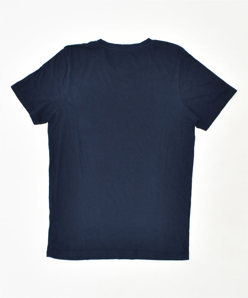 JACK & JONES Mens Graphic T-Shirt Top Large Navy Blue Cotton | Vintage | Thrift | Second-Hand | Used Clothing | Messina Hembry 