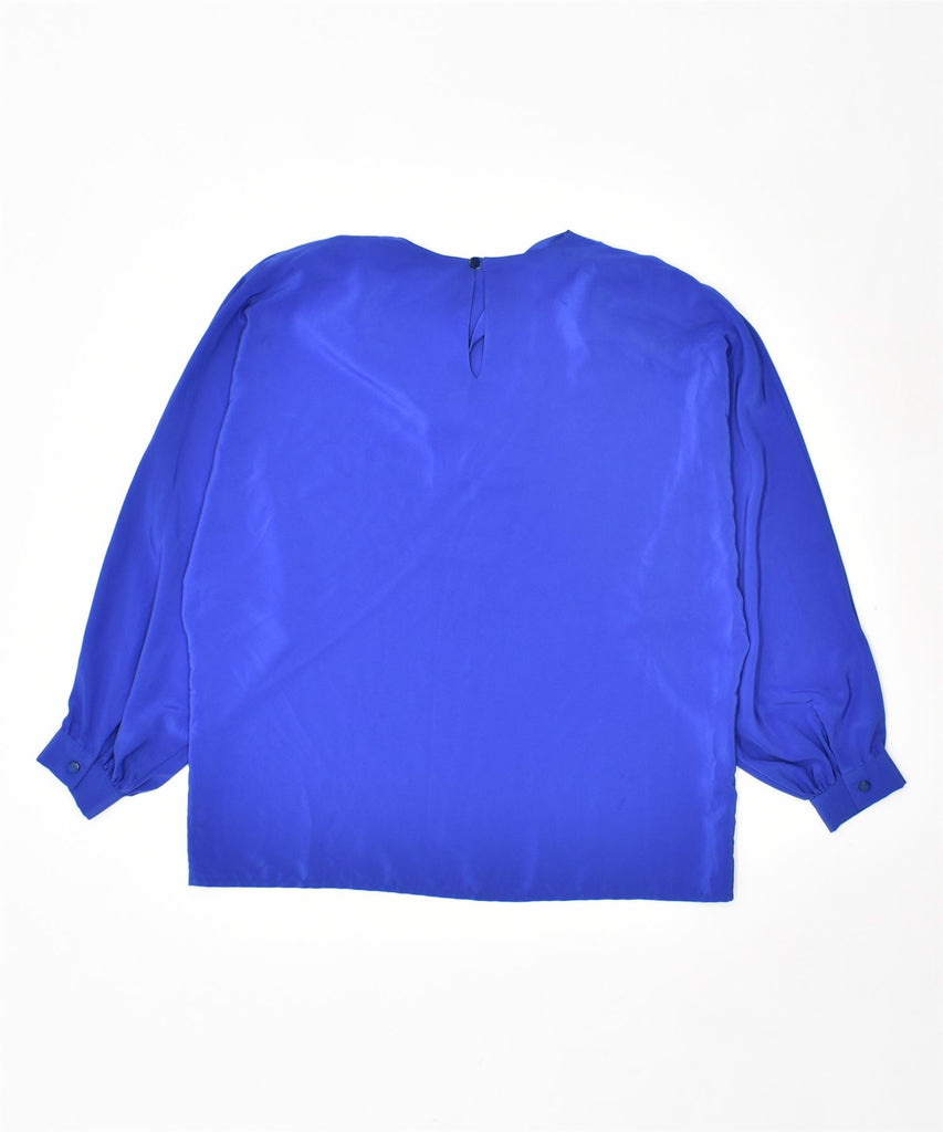 VINTAGE Womens Batwing Blouse Top UK 18 XL Blue | Vintage | Thrift | Second-Hand | Used Clothing | Messina Hembry 