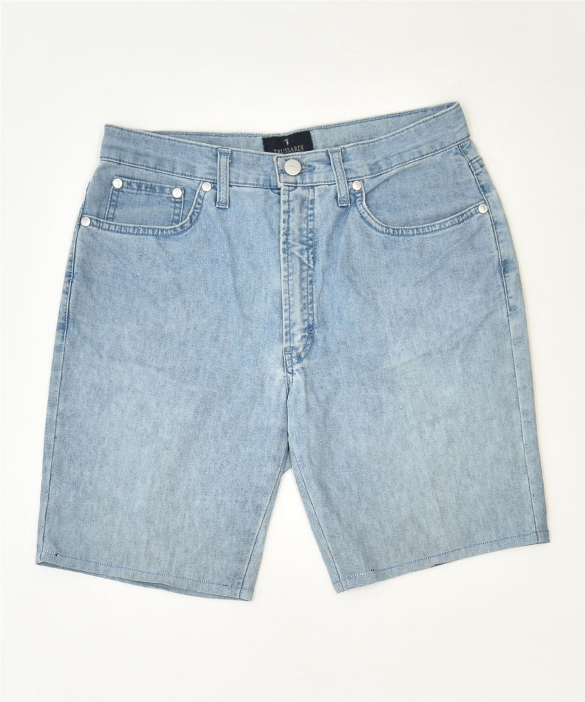 TRUSSARDI Womens Denim Shorts W28 Medium Blue Cotton | Vintage | Thrift | Second-Hand | Used Clothing | Messina Hembry 