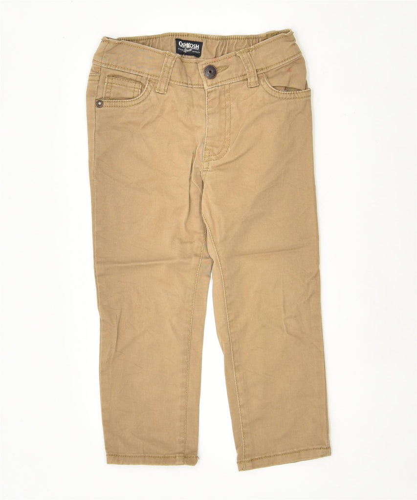 OSHKOSH Boys Straight Capri Trousers 11-12 Years W22 L15 Brown Cotton | Vintage | Thrift | Second-Hand | Used Clothing | Messina Hembry 