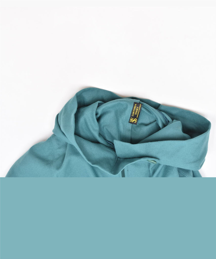 SARTORIA TERRY Womens Hooded Windbreaker Jacket UK 12 Medium Turquoise | Vintage | Thrift | Second-Hand | Used Clothing | Messina Hembry 