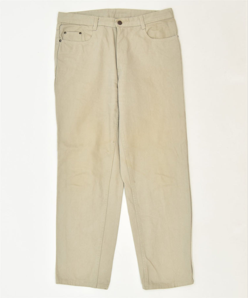 VINTAGE Mens Straight Casual Trousers W34 L30 Beige Classic | Vintage | Thrift | Second-Hand | Used Clothing | Messina Hembry 