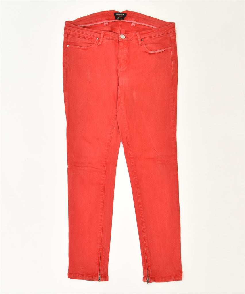 MASSIMO DUTTI Womens Crop Slim Jeans US 6 Medium W30 L28 Red Classic | Vintage | Thrift | Second-Hand | Used Clothing | Messina Hembry 