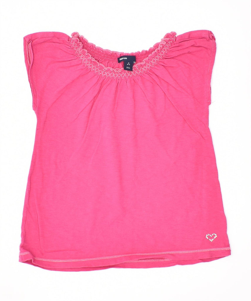 GAP Girls T-Shirt Top 6-7 Years Small Pink Cotton | Vintage | Thrift | Second-Hand | Used Clothing | Messina Hembry 