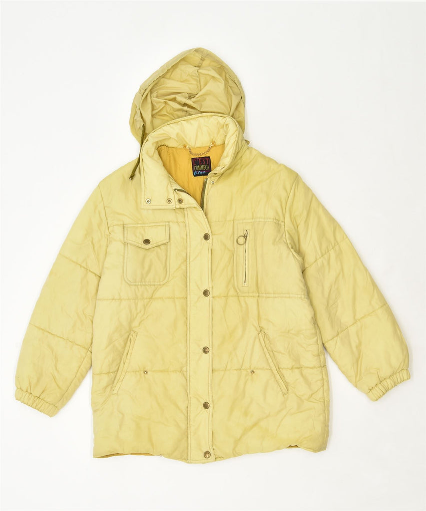 C'EST COMMECA Womens Padded Jacket IT 44 Medium Yellow Polyamide Vintage | Vintage | Thrift | Second-Hand | Used Clothing | Messina Hembry 