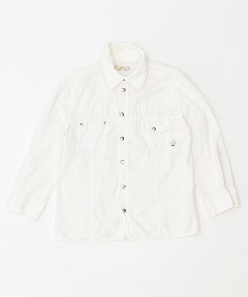 PHARD JEANS Boys Overshirt 12-13 Years Medium White Cotton | Vintage | Thrift | Second-Hand | Used Clothing | Messina Hembry 